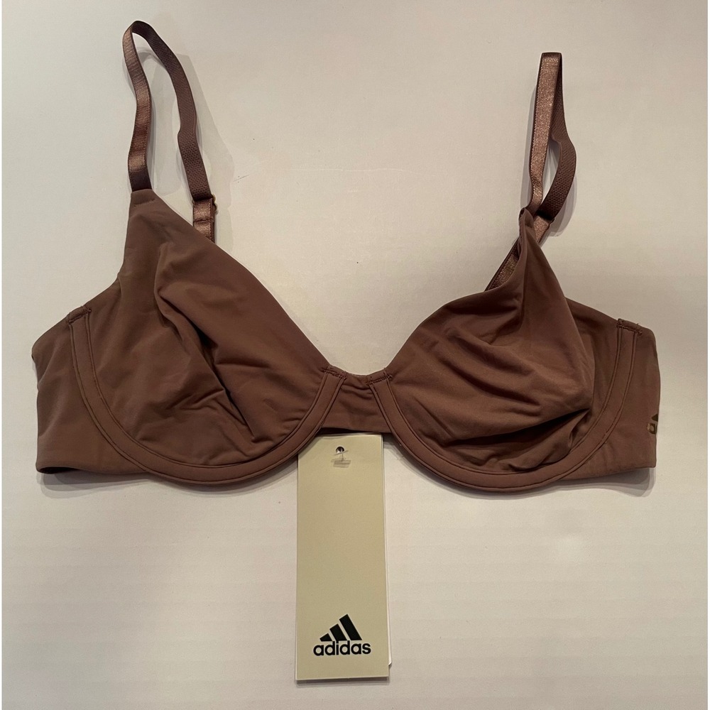 Adidas Underwire Bra Body‎ Fit No Padding Brown Wonder Oxide Size 32B